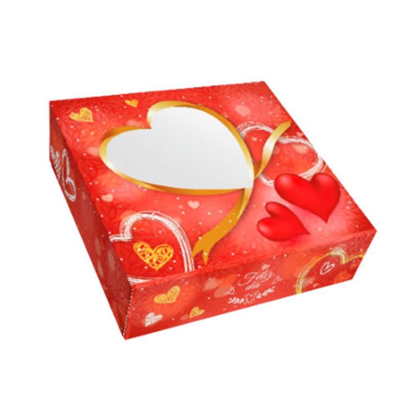 Caja San Valentín "Corazón". 20x20x8 cm. altura