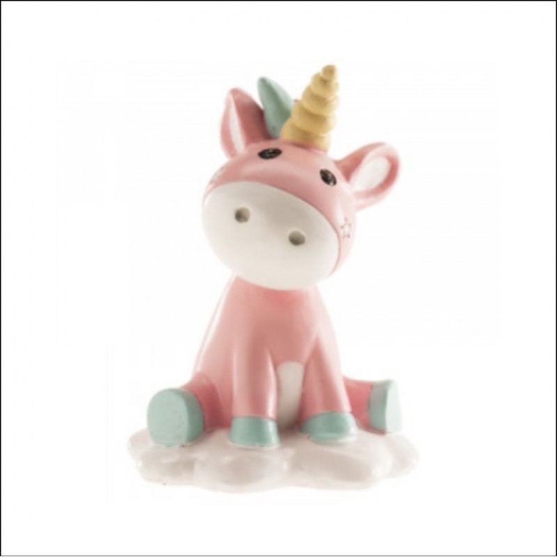 Figura para Tarta Unicornio Bebé Rosa