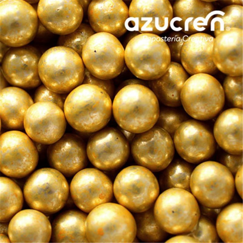 Perlas Oro Metalizadas 8 mm