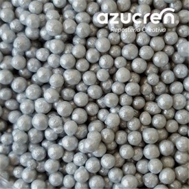 Perlas Azúcar Plata/Gris 4 mm