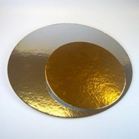 Base Redonda Oro/plata 20cm cartón