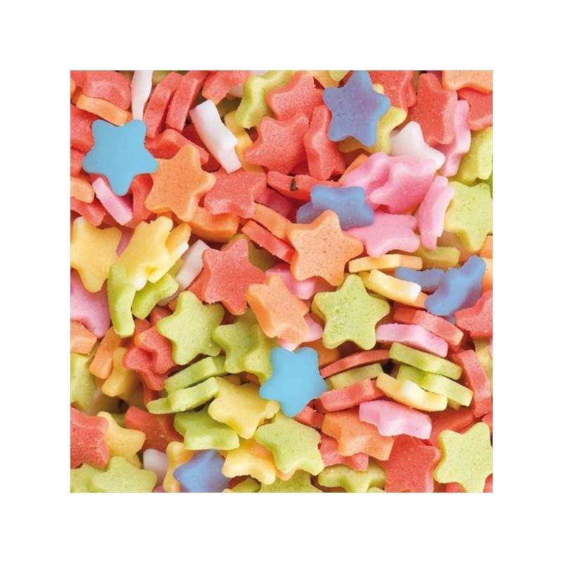 Estrellas de Azúcar Multicolor (100g)