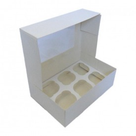 Caja para 6 Cupcakes con ventana Tartadictos